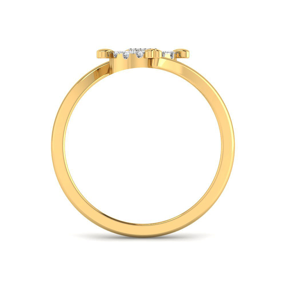 Lustrous and Luminous 9K Diamond Ring
