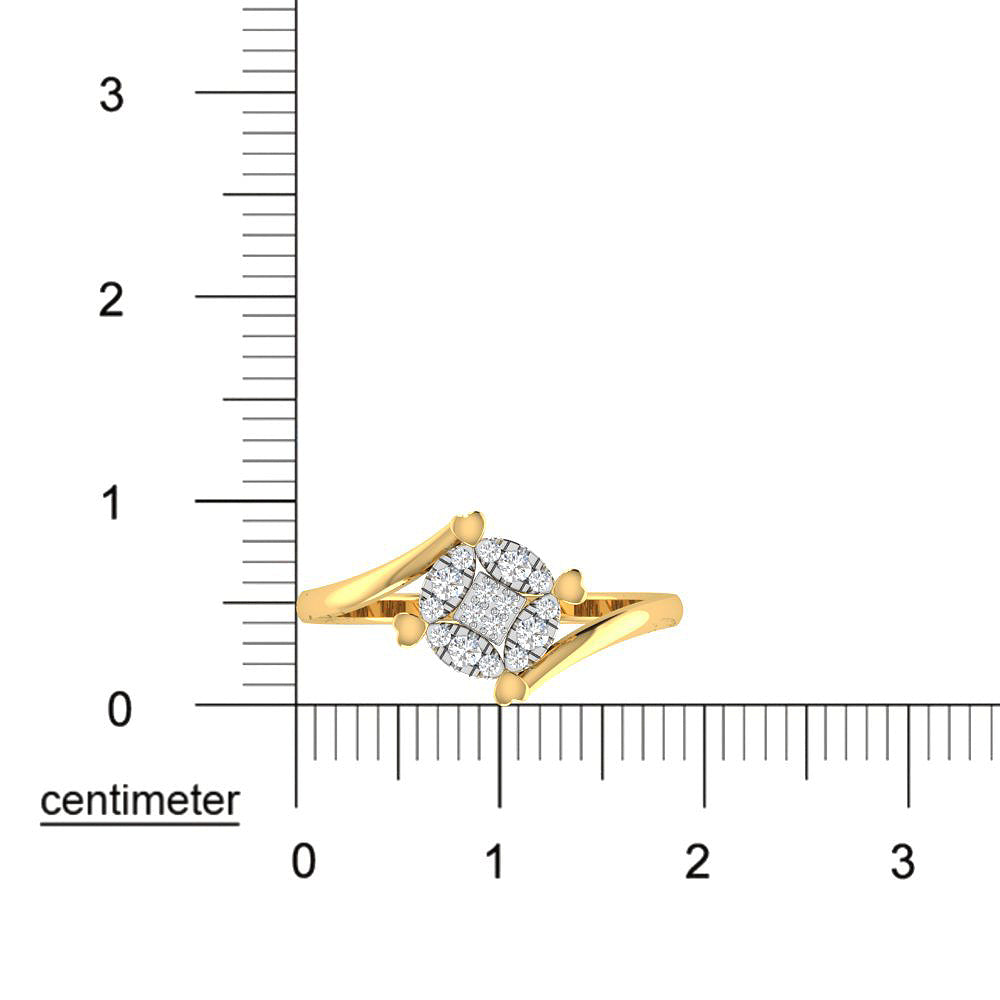 Lustrous and Luminous 9K Diamond Ring