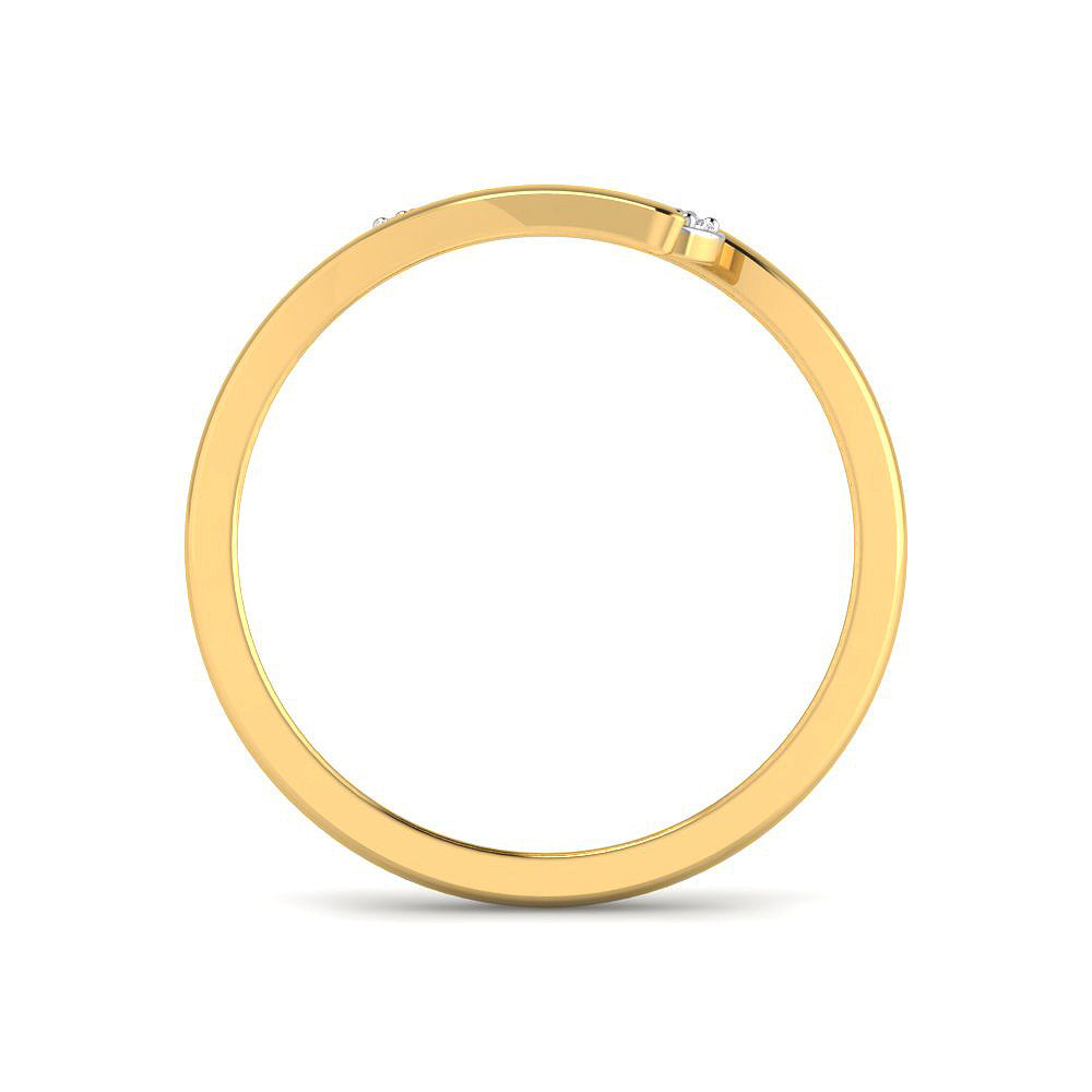 Modern and Luminating 9K Diamond Ring
