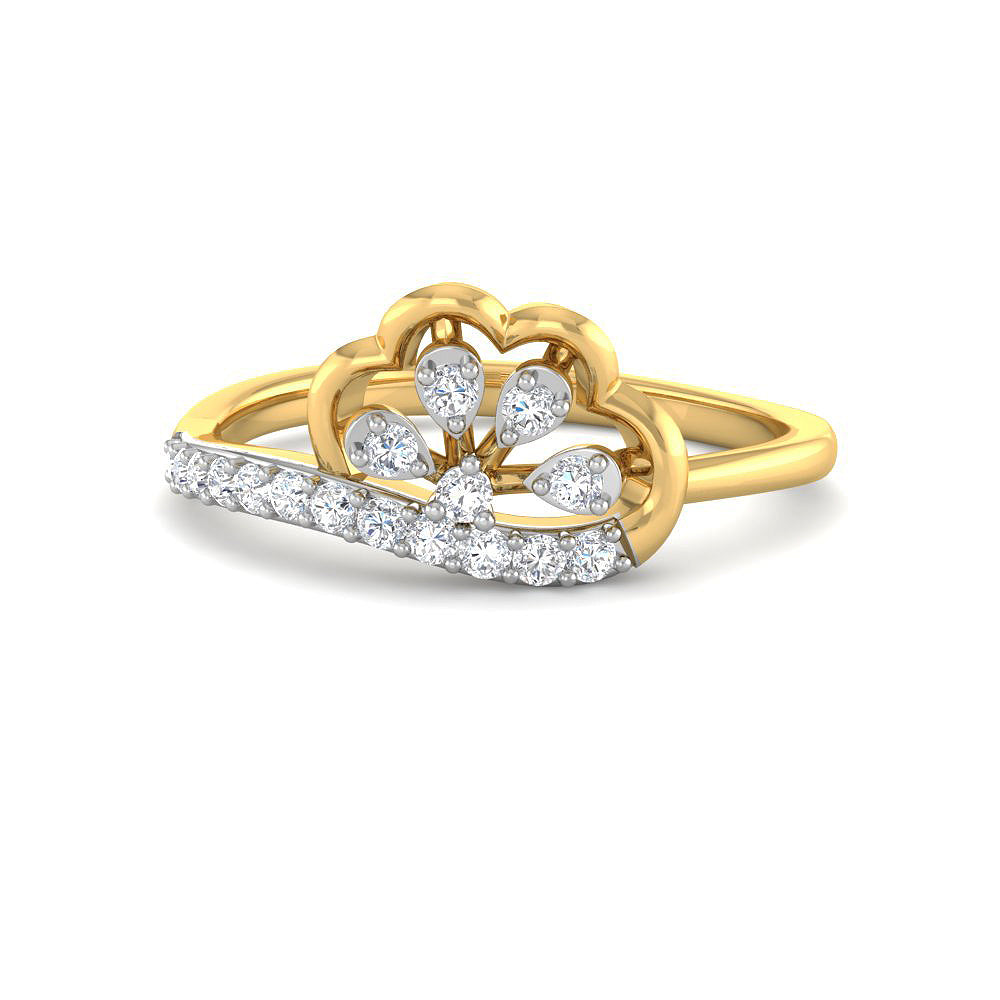9K Eternal Blossom Diamond Women Ring