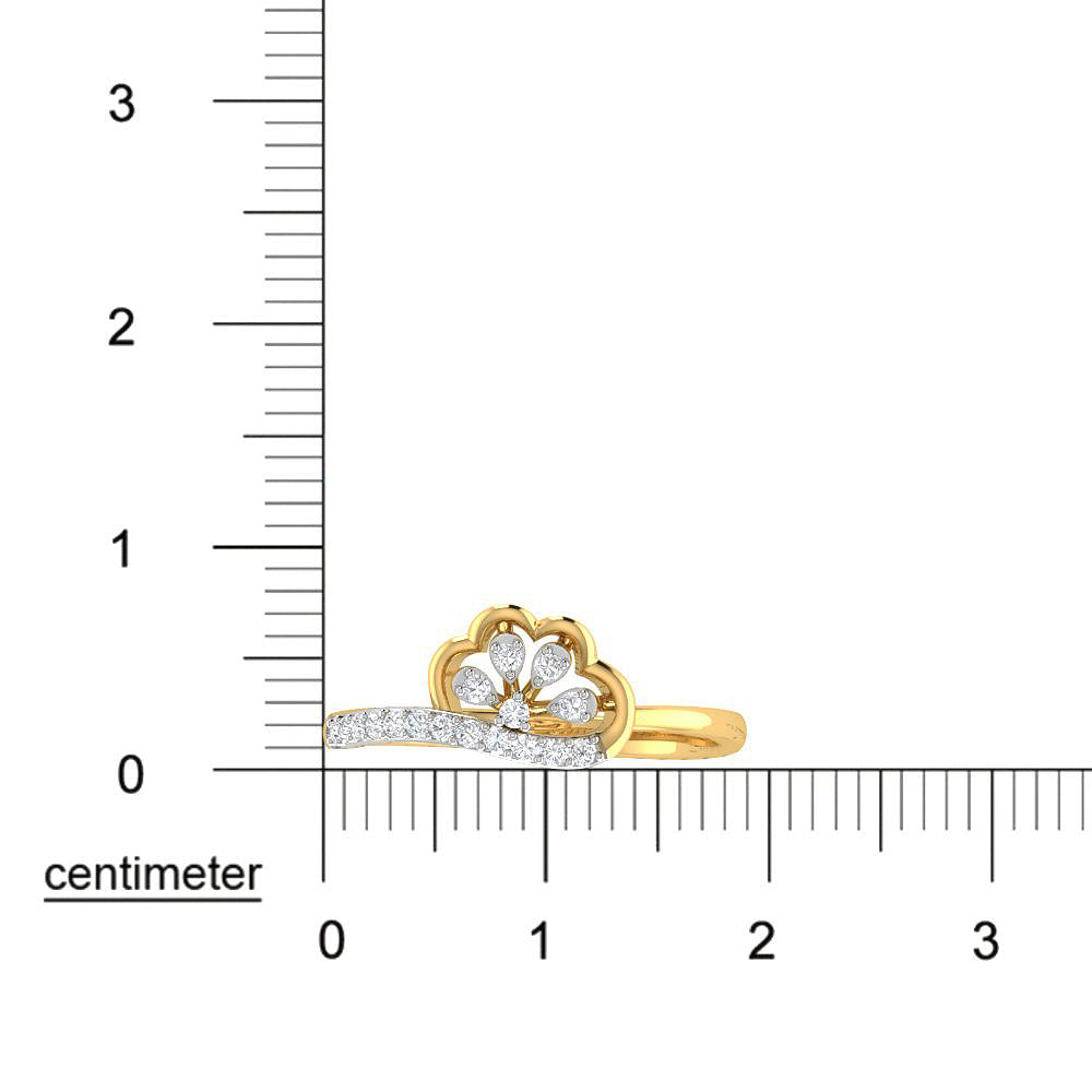 9K Eternal Blossom Diamond Women Ring