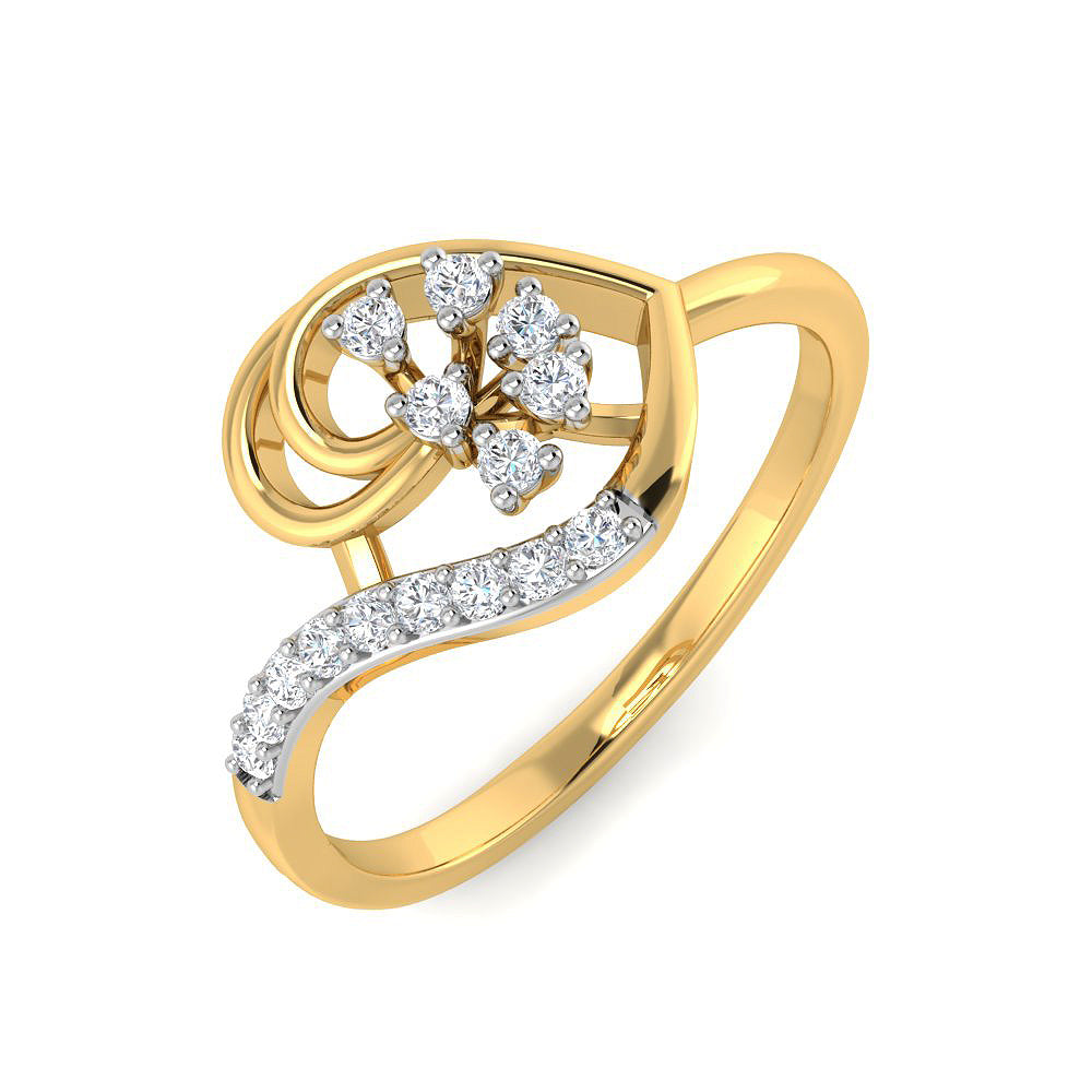 Enchanting Shimmer 9K Diamond Ring