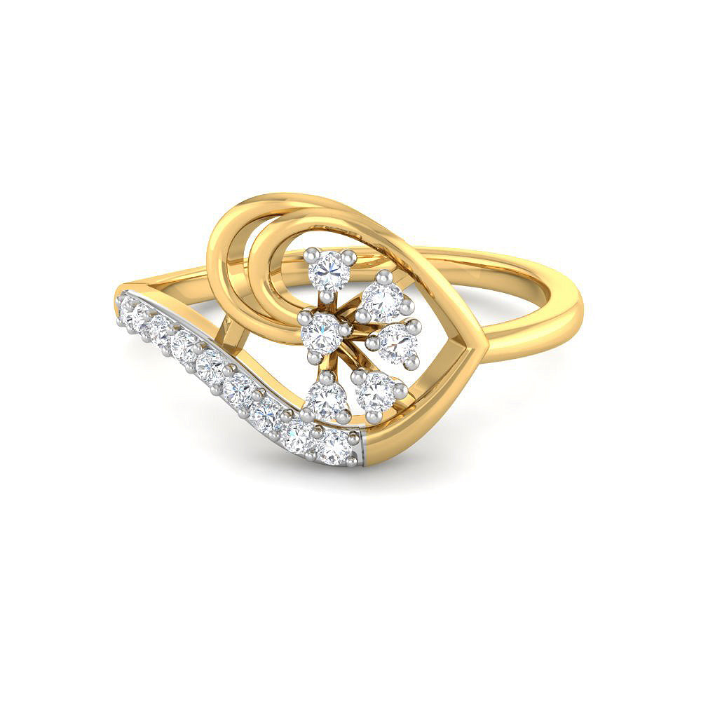 Enchanting Shimmer 9K Diamond Ring