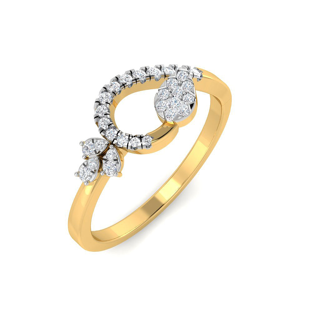 9K Pure Marvel Diamond Women Ring