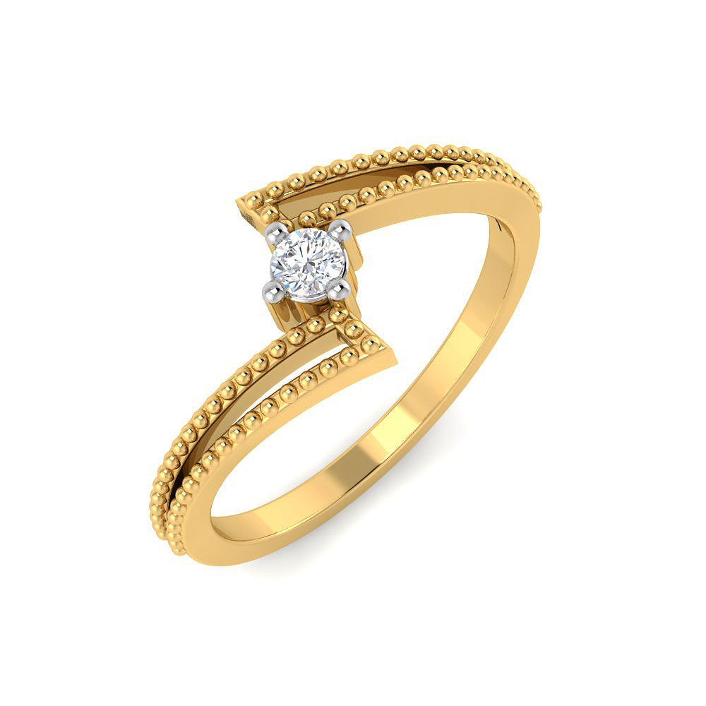 Soft Gleam 9K Diamond Ring