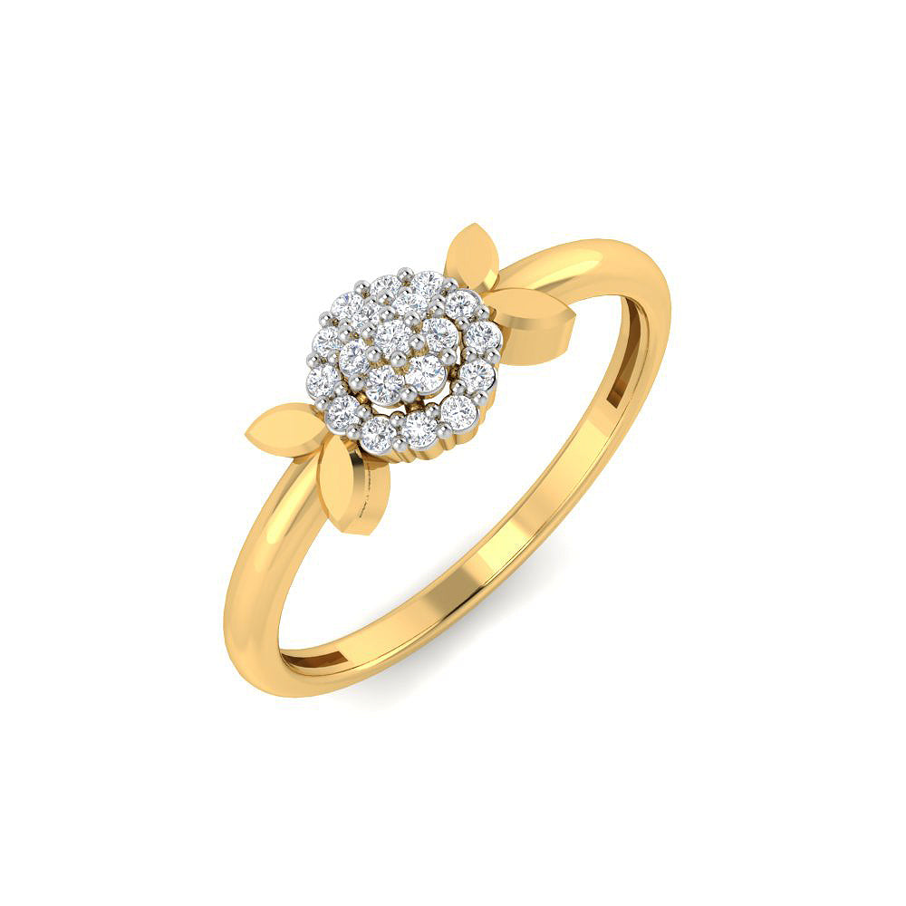 Gleaming Grace 9K Diamond Orb Ring