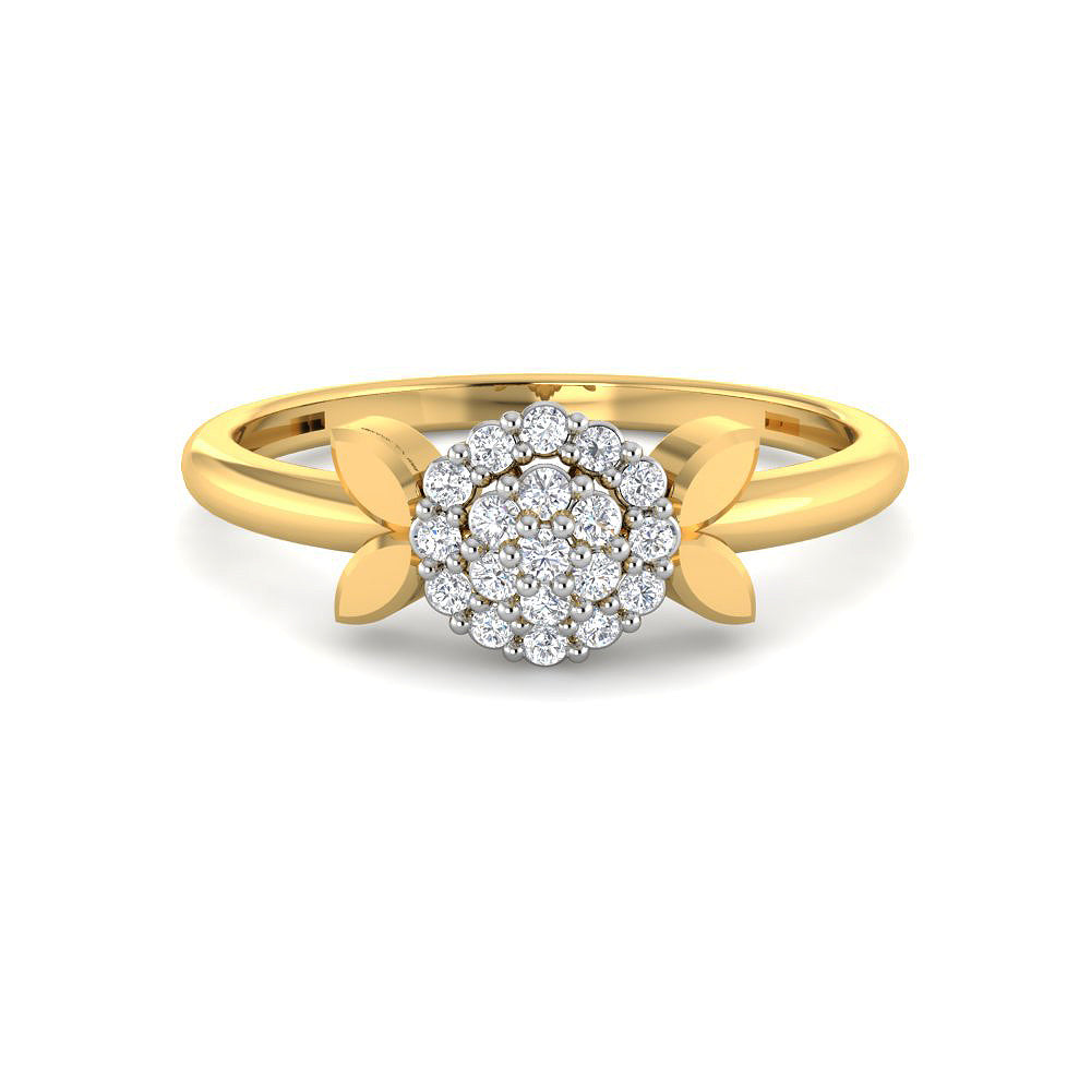 Gleaming Grace 9K Diamond Orb Ring