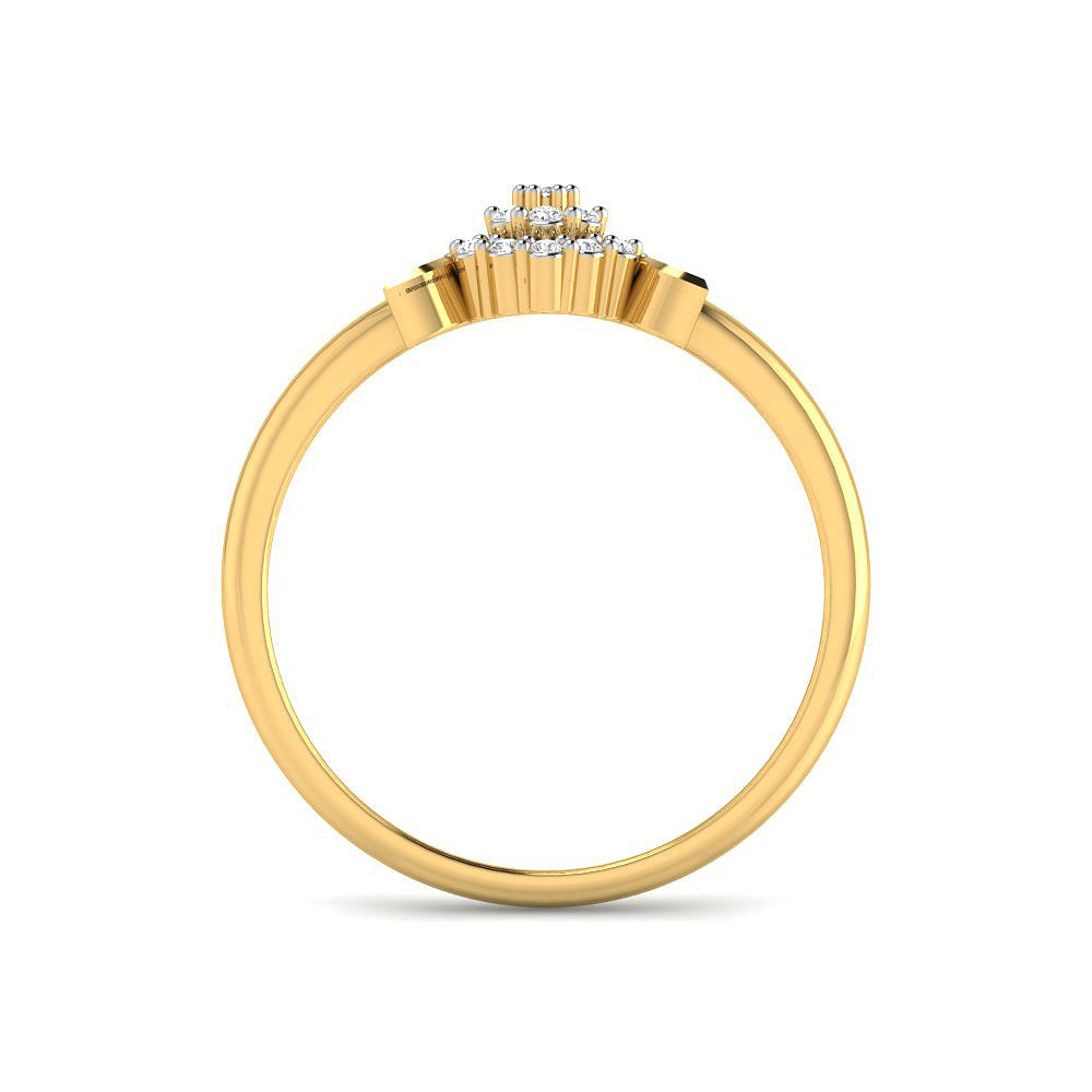 Gleaming Grace 9K Diamond Orb Ring