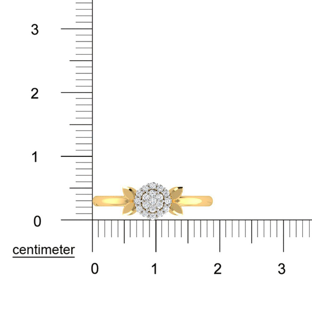 Gleaming Grace 9K Diamond Orb Ring