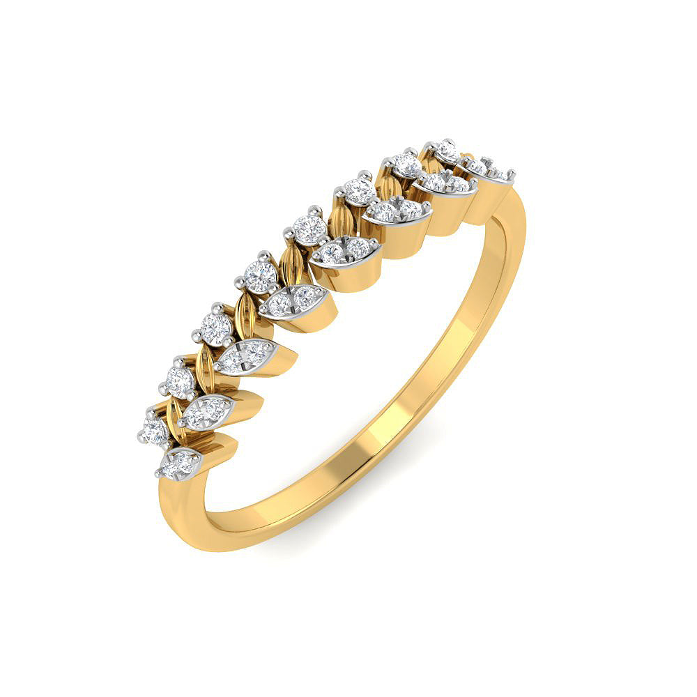 Mesmeric Glimmer Diamond Ring 9K