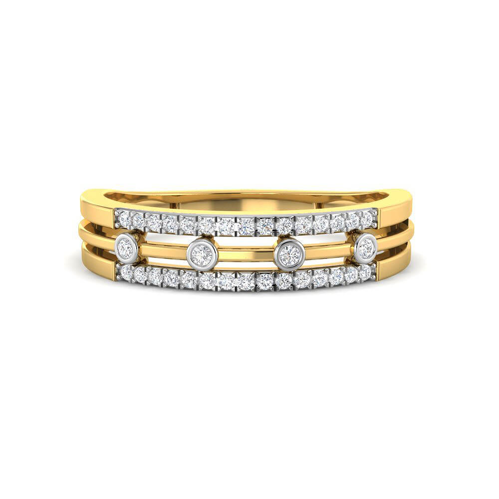 9K Bold Luxury Diamond Women Ring