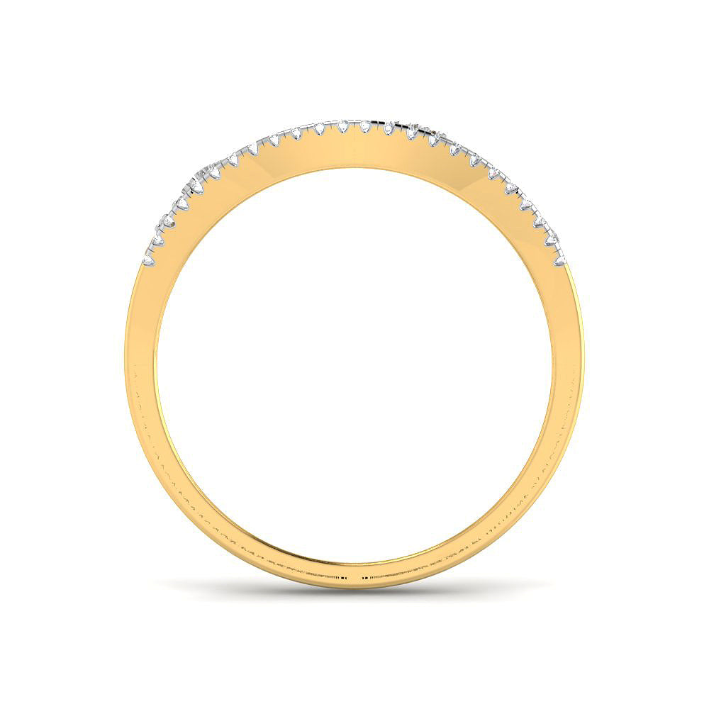 Criss-Cross Dazzle 9K Diamond Ring
