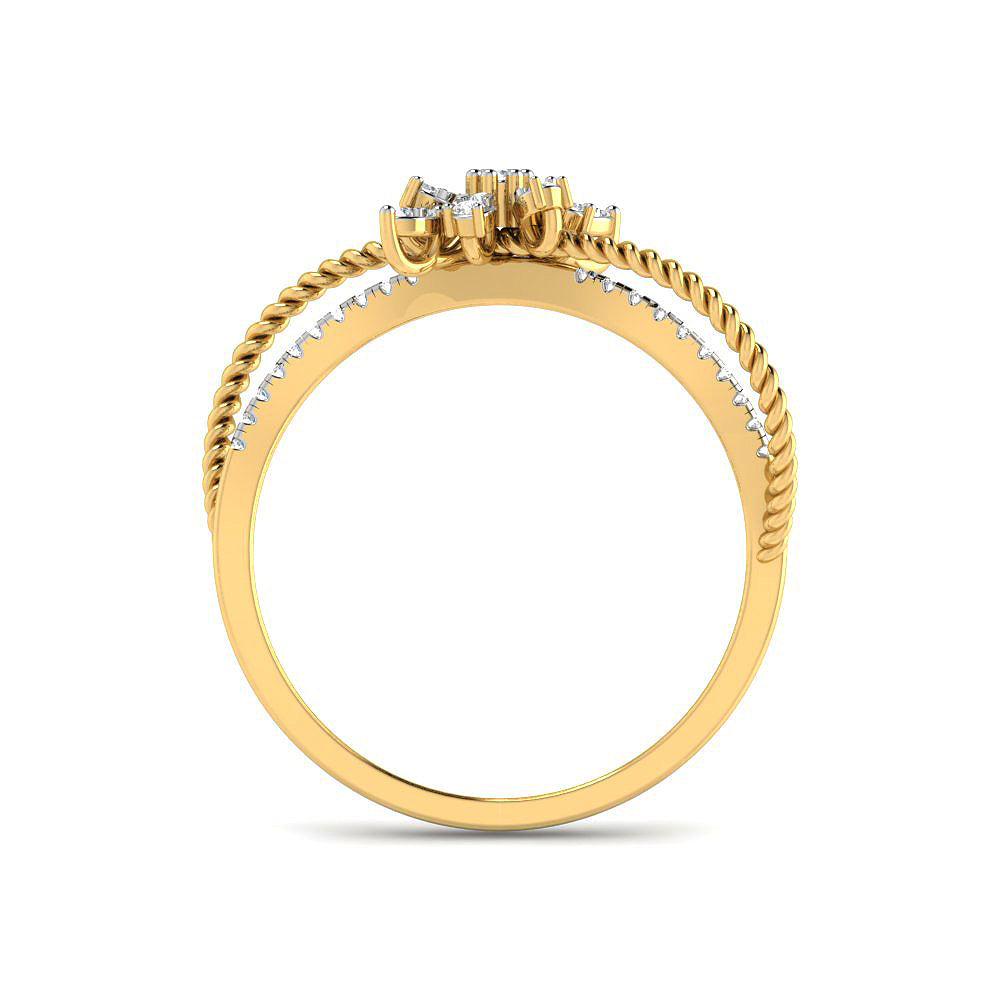 Bloom and Dazzle 9K Diamond Ring