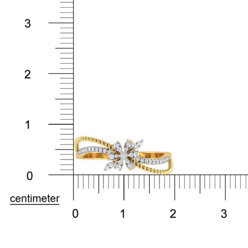 Bloom and Dazzle 9K Diamond Ring