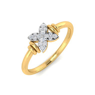 Mesmeric Shine Diamond Clover Ring 9K