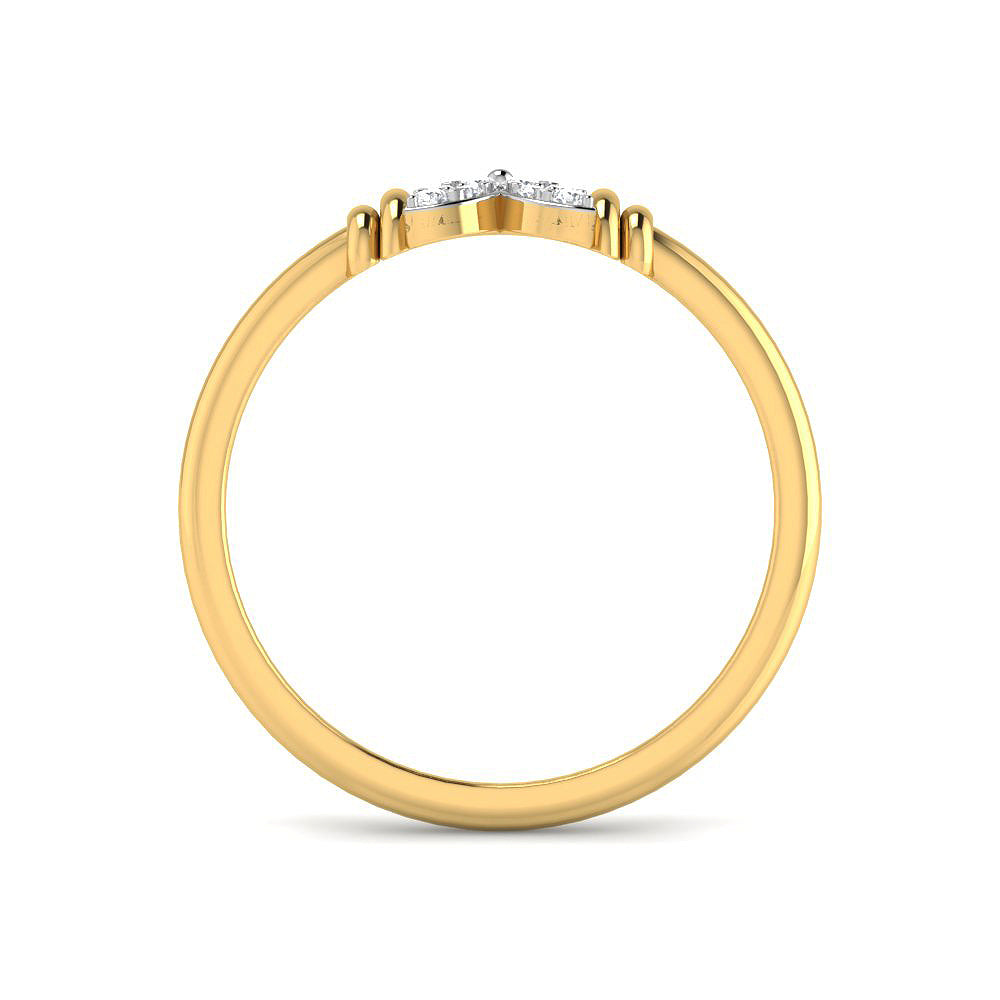 Mesmeric Shine Diamond Clover Ring 9K