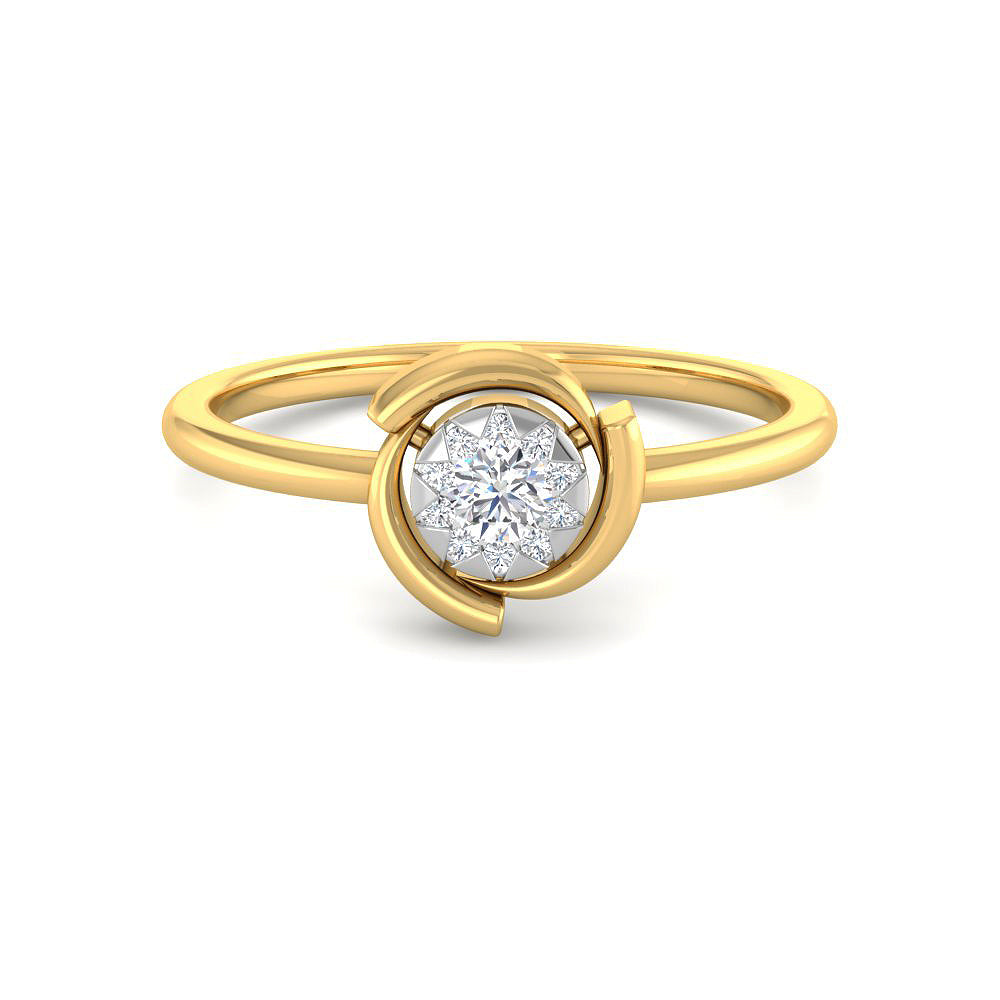 Modish Shine Diamond Ring 9K