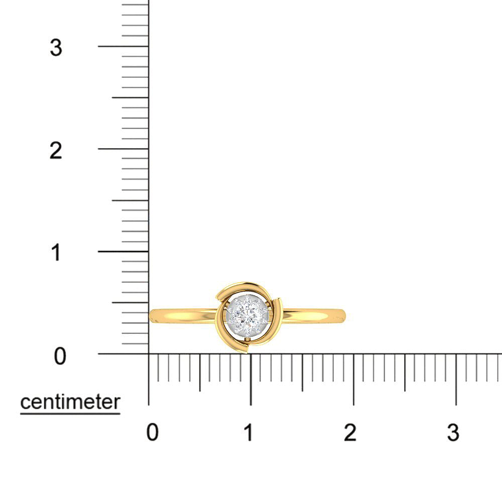 Modish Shine Diamond Ring 9K