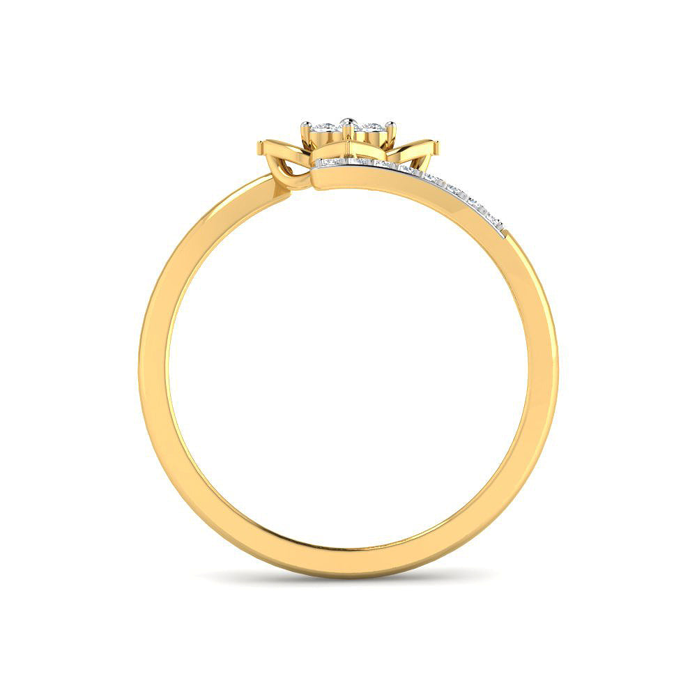 Clover Blossom 9K Diamond Ring