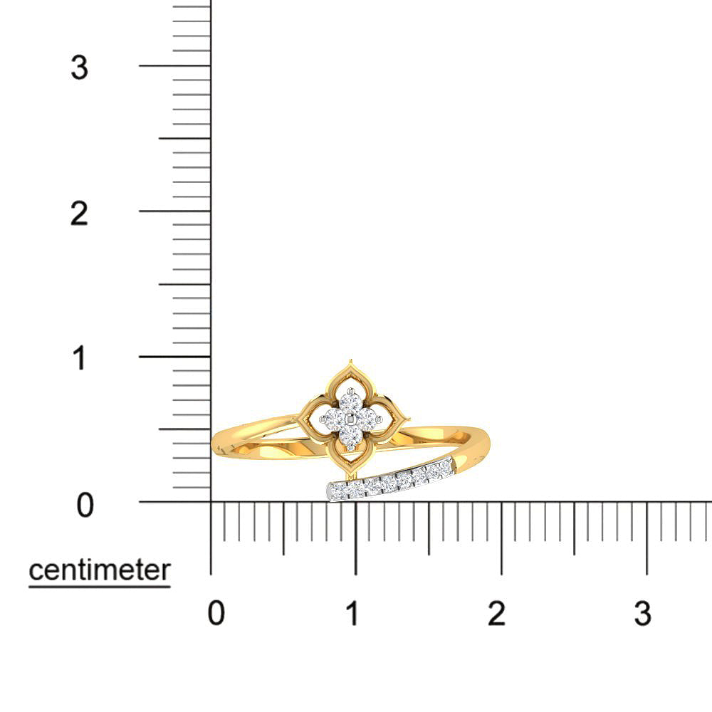 Clover Blossom 9K Diamond Ring