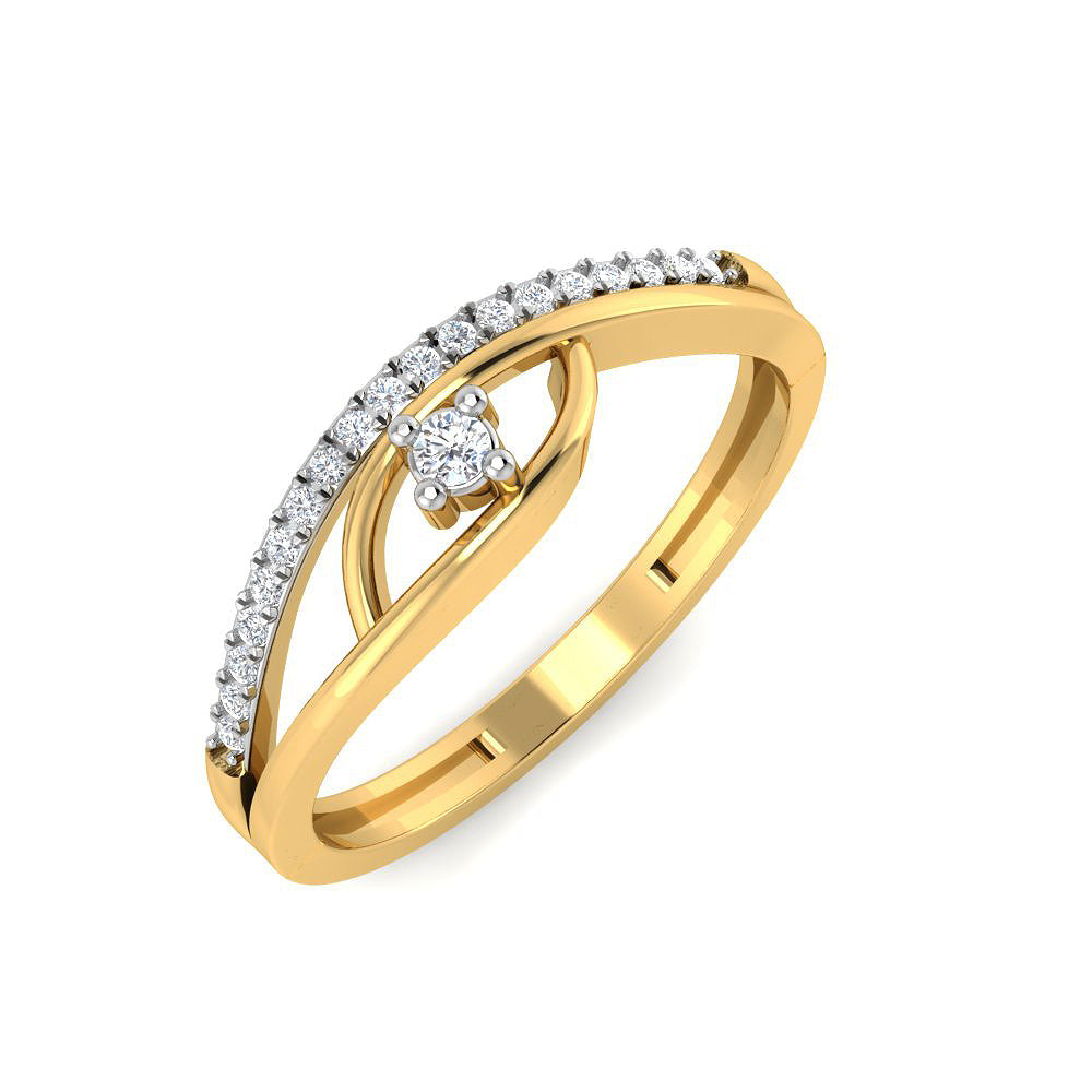 9K Modern Luxe Diamond Women Ring