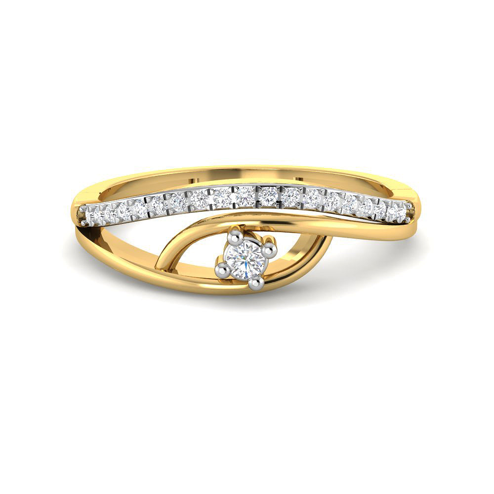 9K Modern Luxe Diamond Women Ring