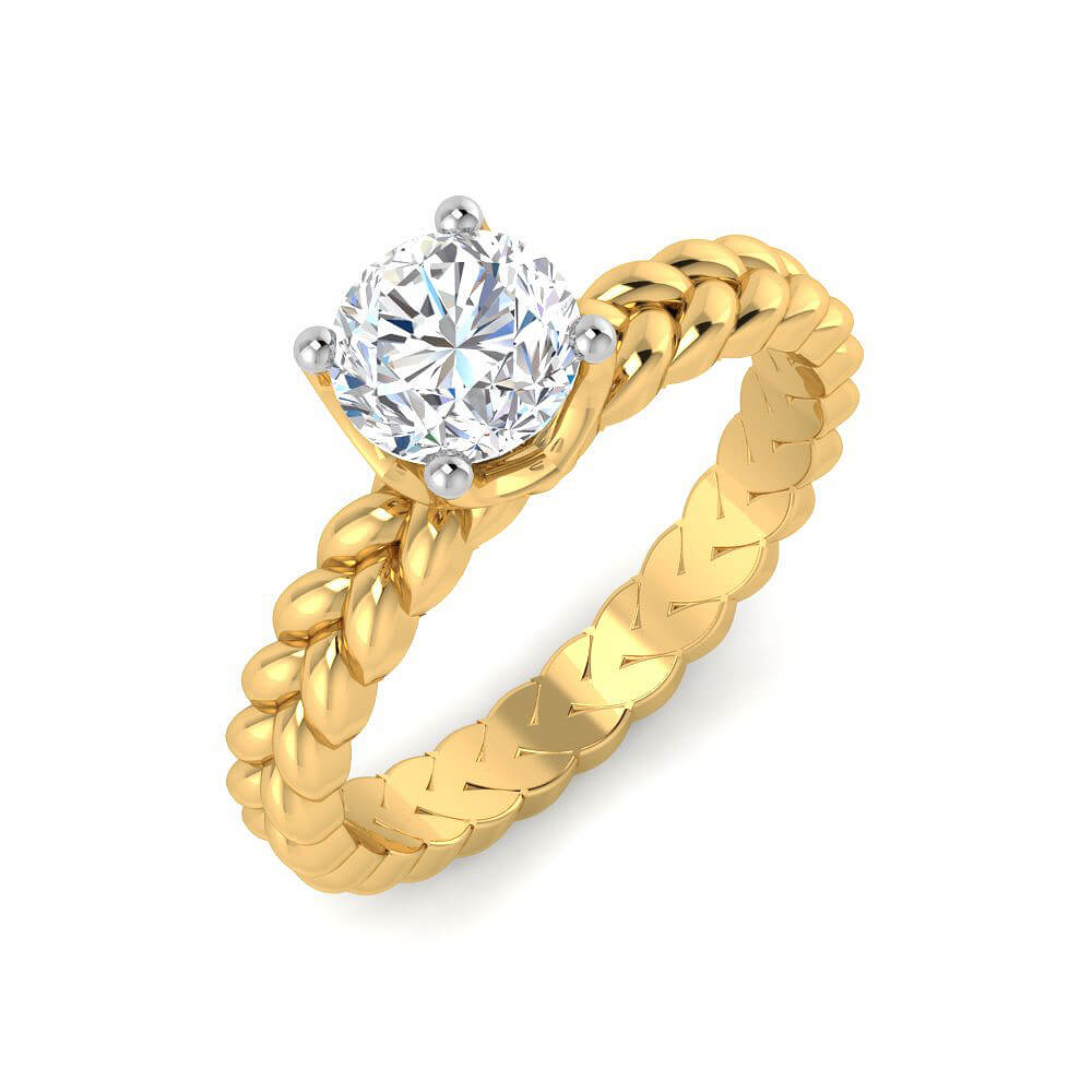 Marvelous Dazzle Lab Grown Silver Diamond Ring For Women