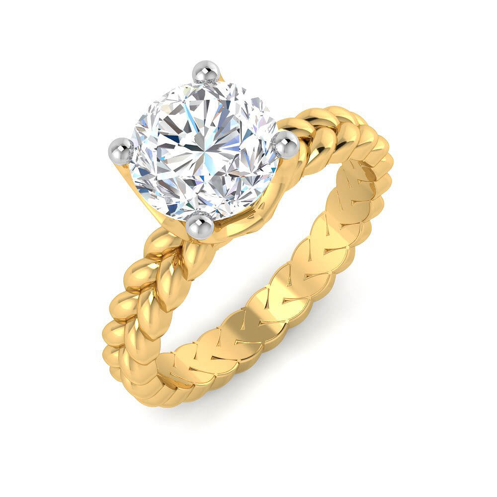 Deluxe Shimmer Lab Grown Silver Diamond Ring For Women