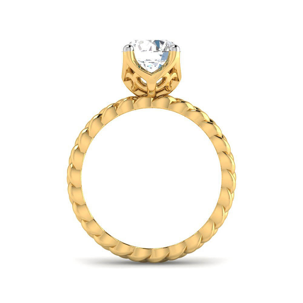 Deluxe Shimmer Lab Grown Silver Diamond Ring For Women