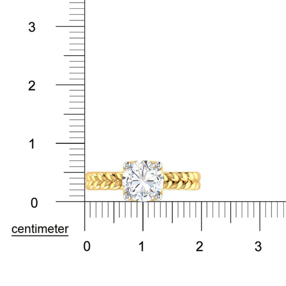 Deluxe Shimmer Lab Grown Silver Diamond Ring For Women