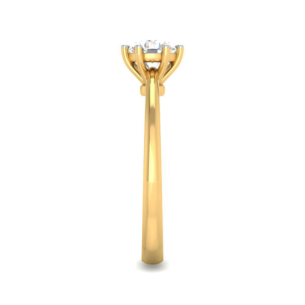 Minimalist Shimmer Lab Grown Silver Diamond Ring For Women