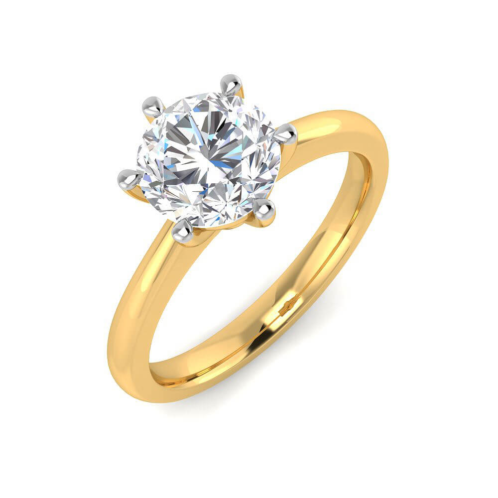 Modern Lustre Lab Grown Silver Diamond Ring For Women