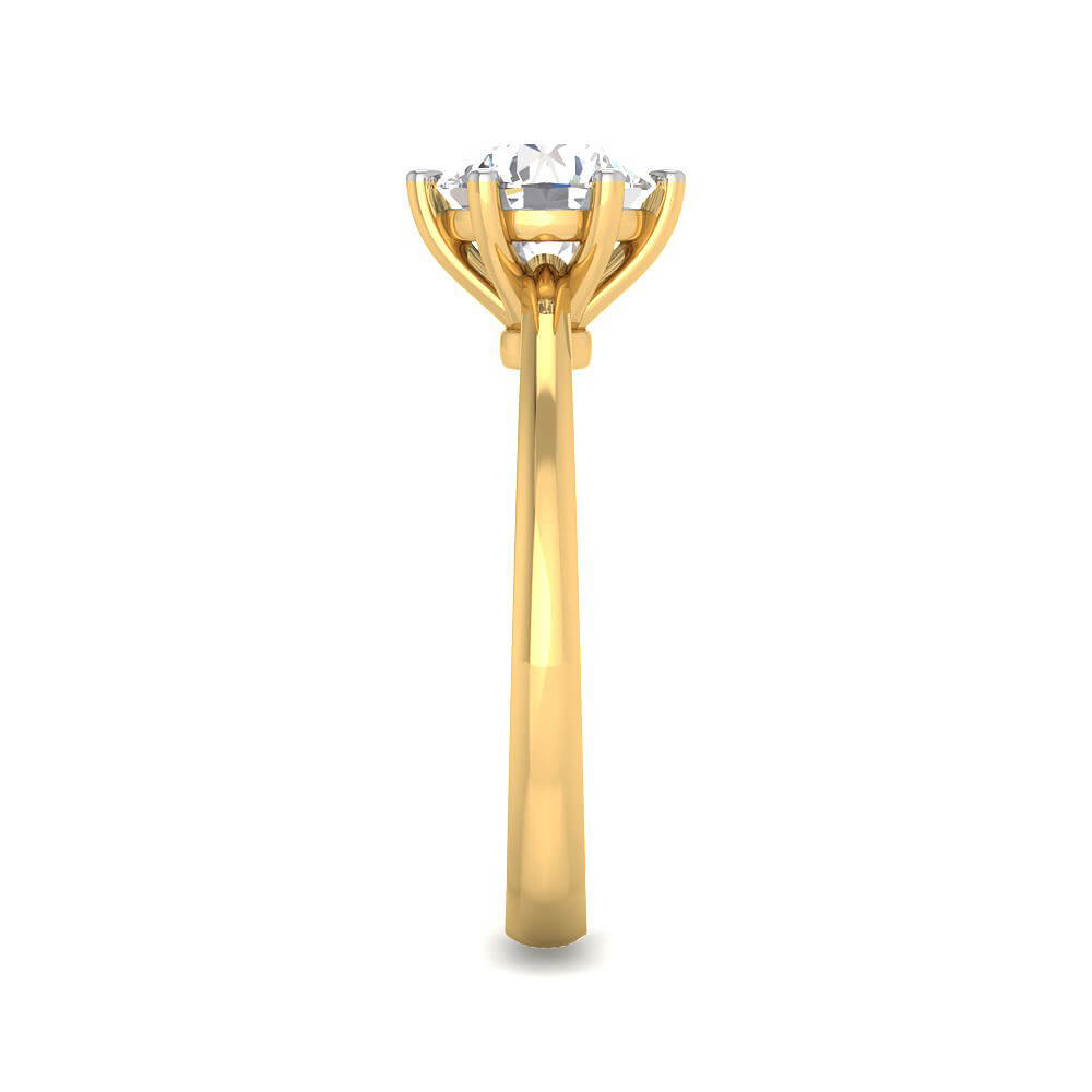 Modern Lustre Lab Grown Silver Diamond Ring For Women