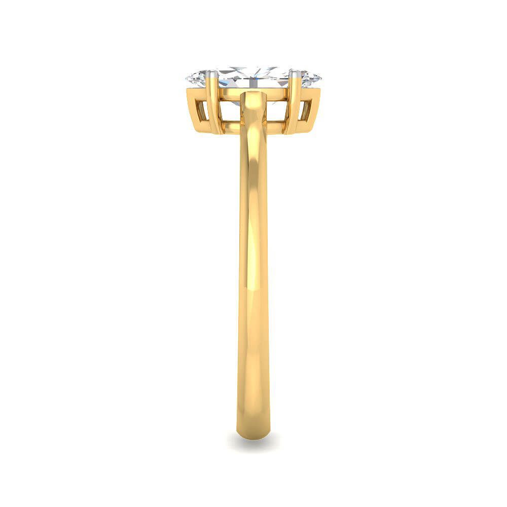 Enticing Radiance Lab Grown Silver Diamond Ring For Women