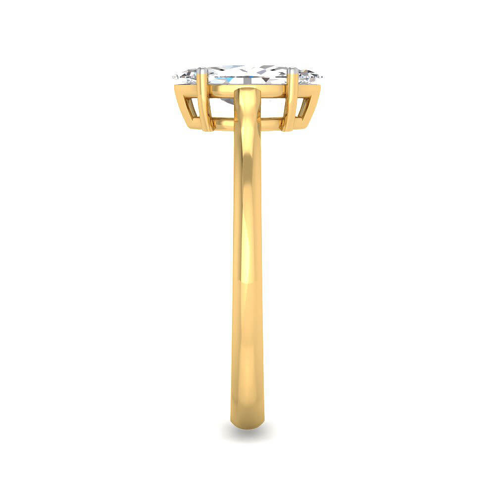 Riveting Lustre Lab Grown Silver Diamond Ring For Women