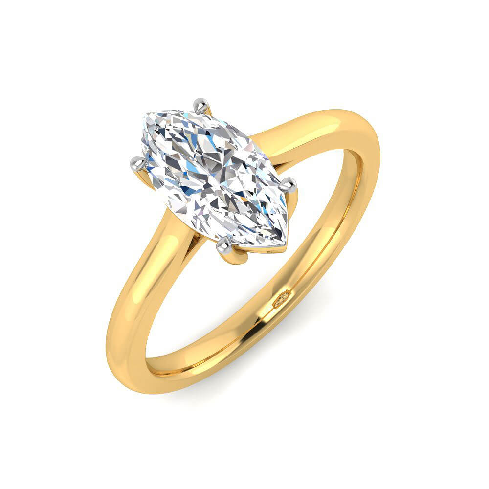 Ritzy Radiance Lab Grown Silver Diamond Ring For Women