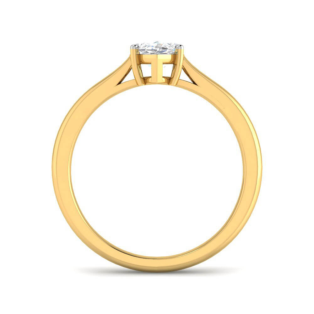 Ritzy Radiance Lab Grown Silver Diamond Ring For Women