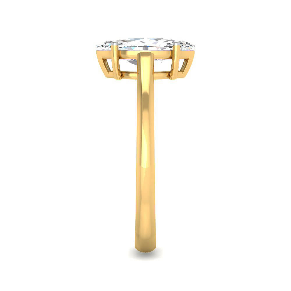 Ritzy Radiance Lab Grown Silver Diamond Ring For Women
