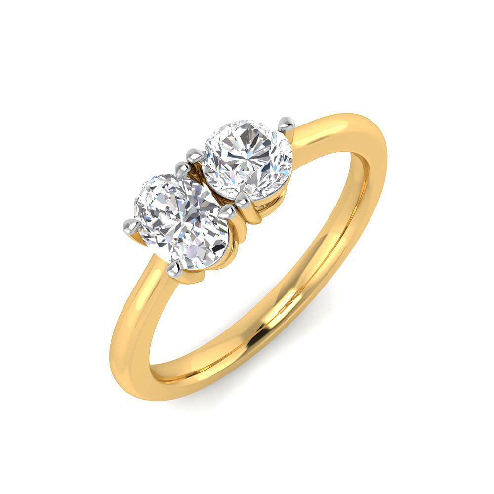 Glorious Glimmer Lab Grown Silver Diamond Ring For Women