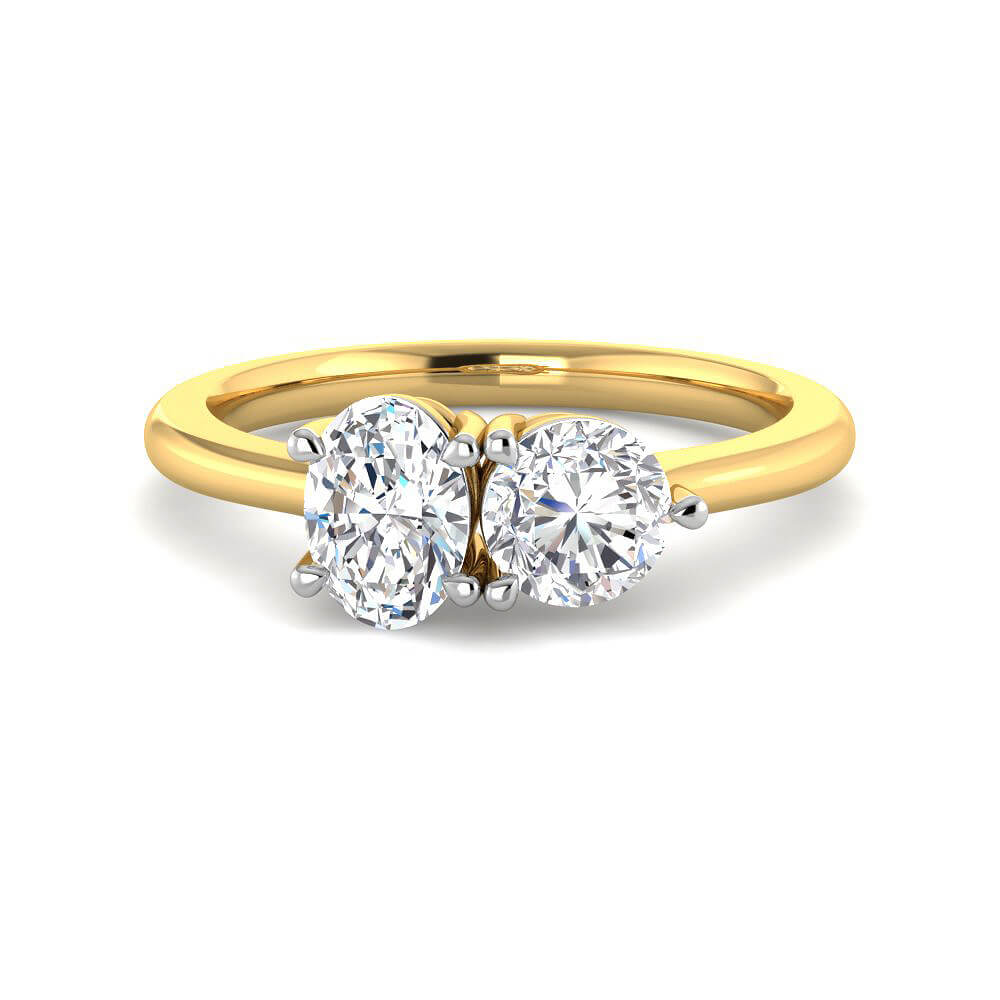 Glorious Glimmer Lab Grown Silver Diamond Ring For Women