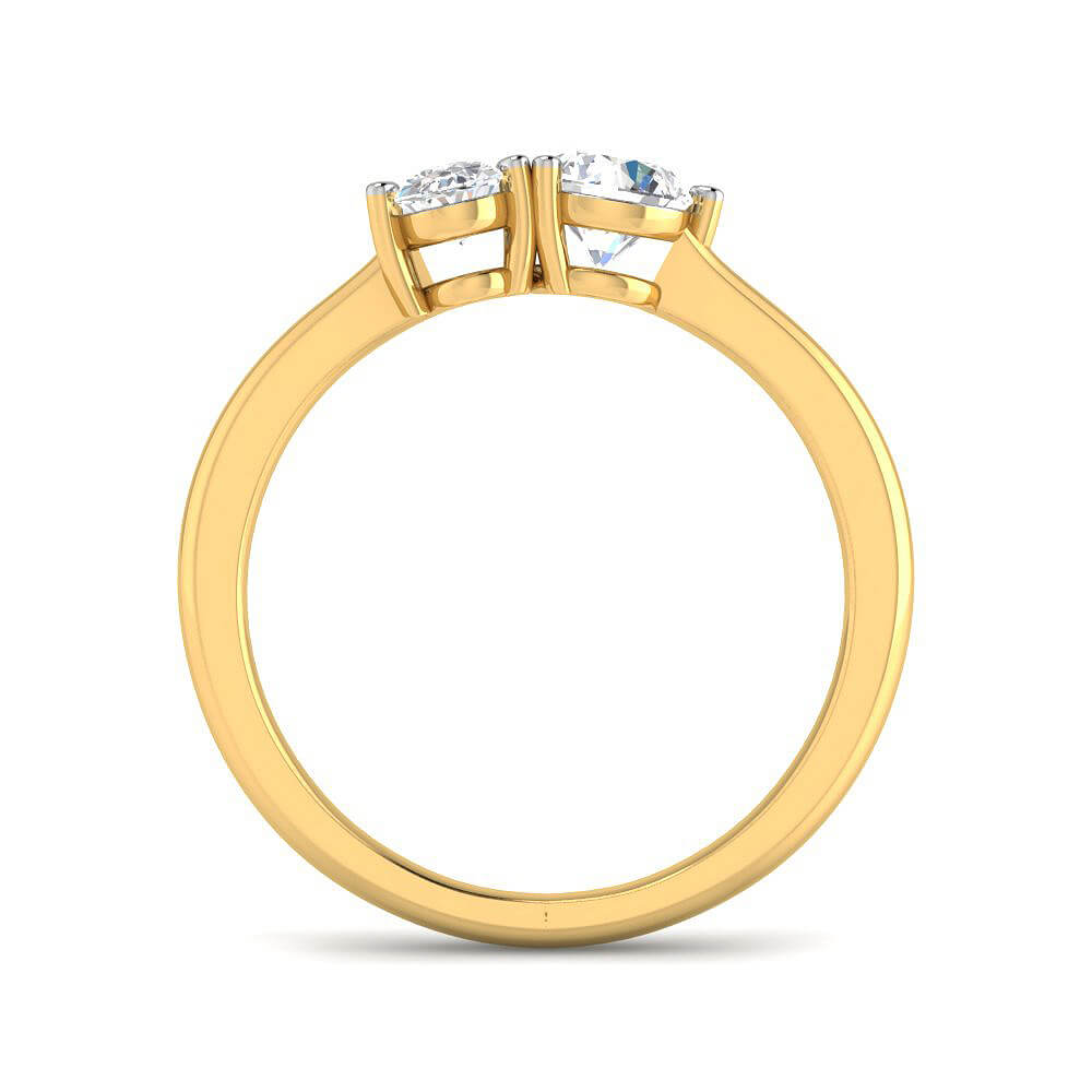 Glorious Glimmer Lab Grown Silver Diamond Ring For Women