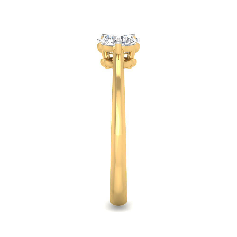 Glorious Glimmer Lab Grown Silver Diamond Ring For Women