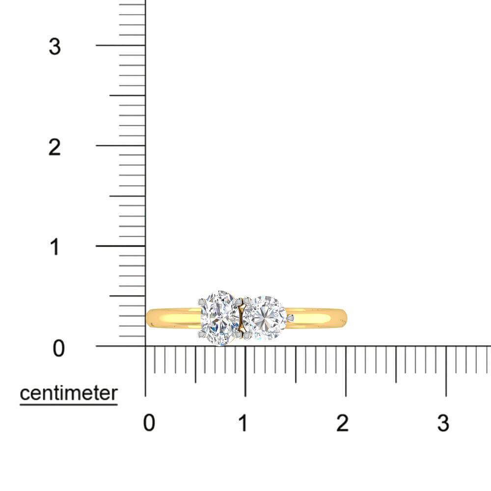 Glorious Glimmer Lab Grown Silver Diamond Ring For Women