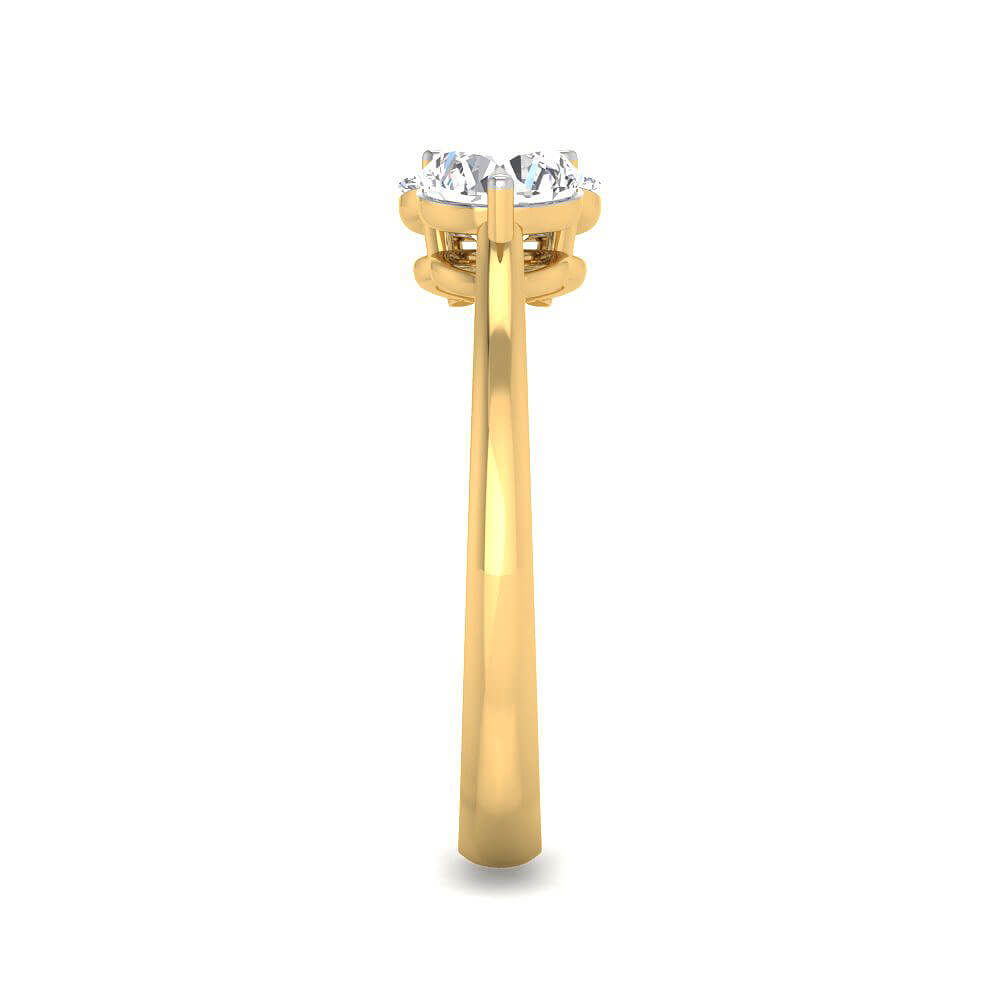 Radiating Shine Lab Grown Silver Diamond Ring For Women