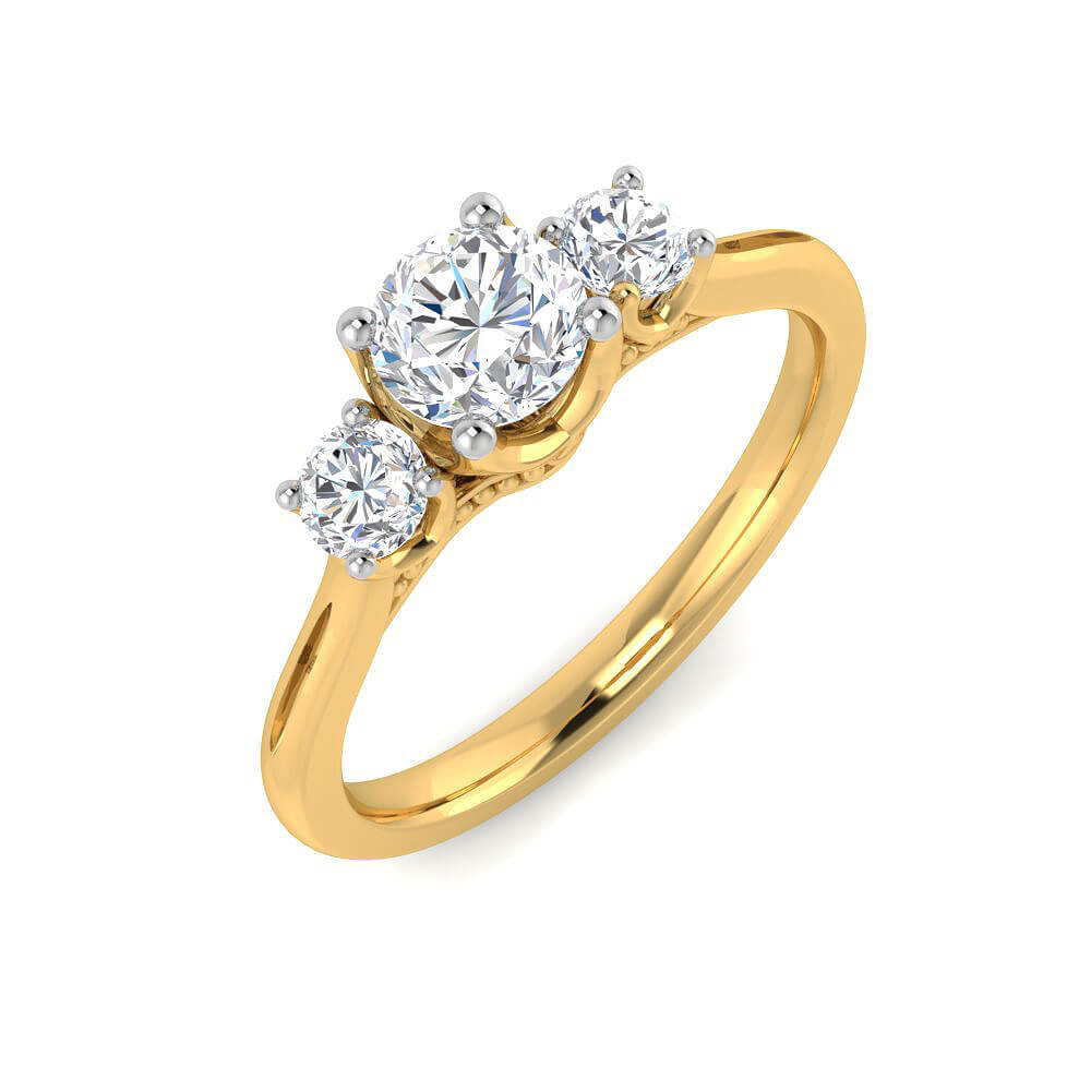 Opulent Grace Lab Grown Silver Diamond Ring For Women