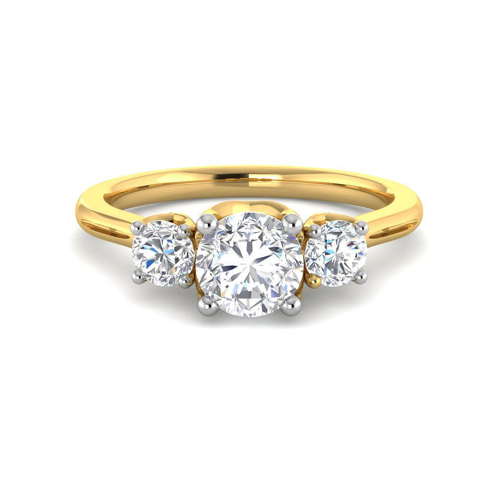 Opulent Grace Lab Grown Silver Diamond Ring For Women