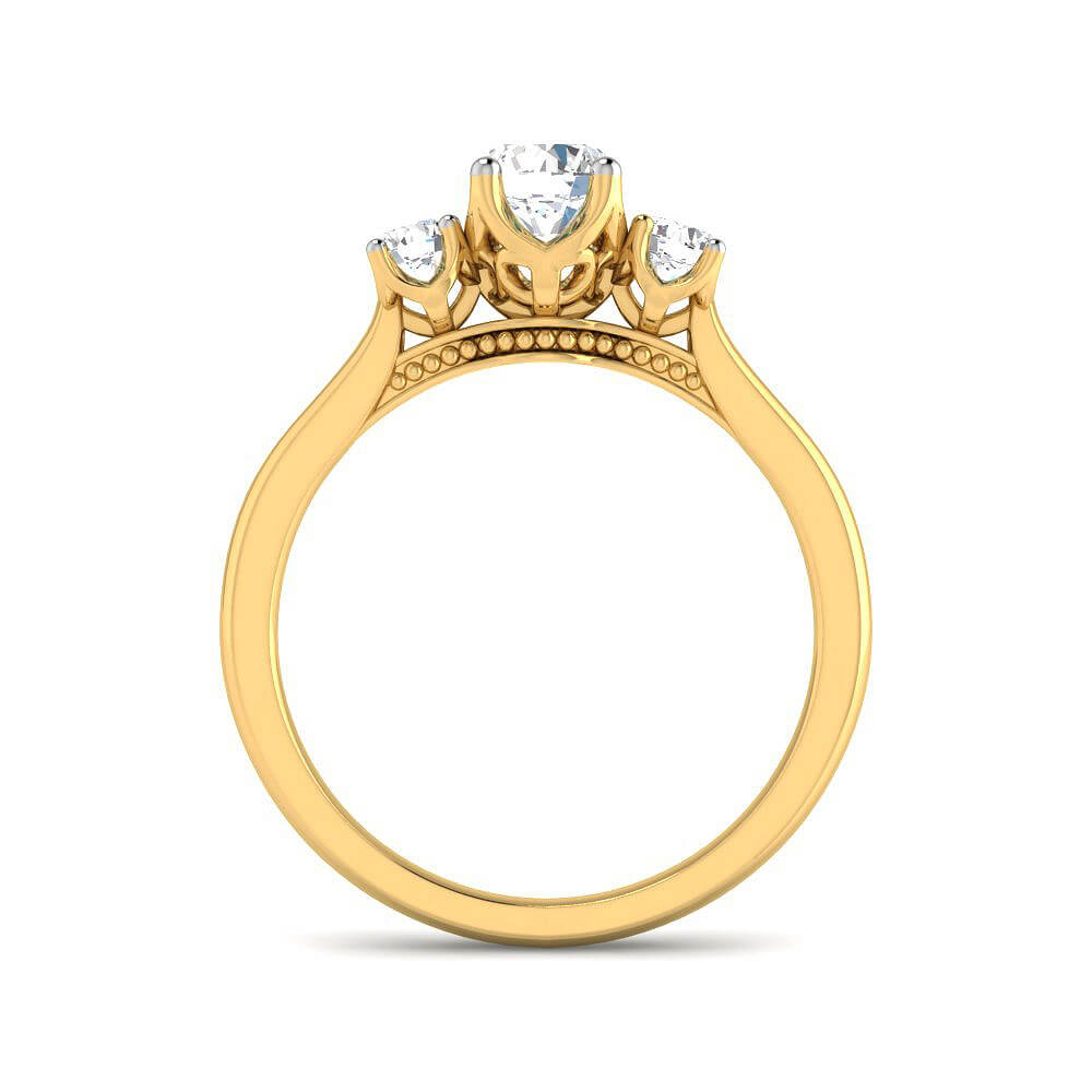 Opulent Grace Lab Grown Silver Diamond Ring For Women