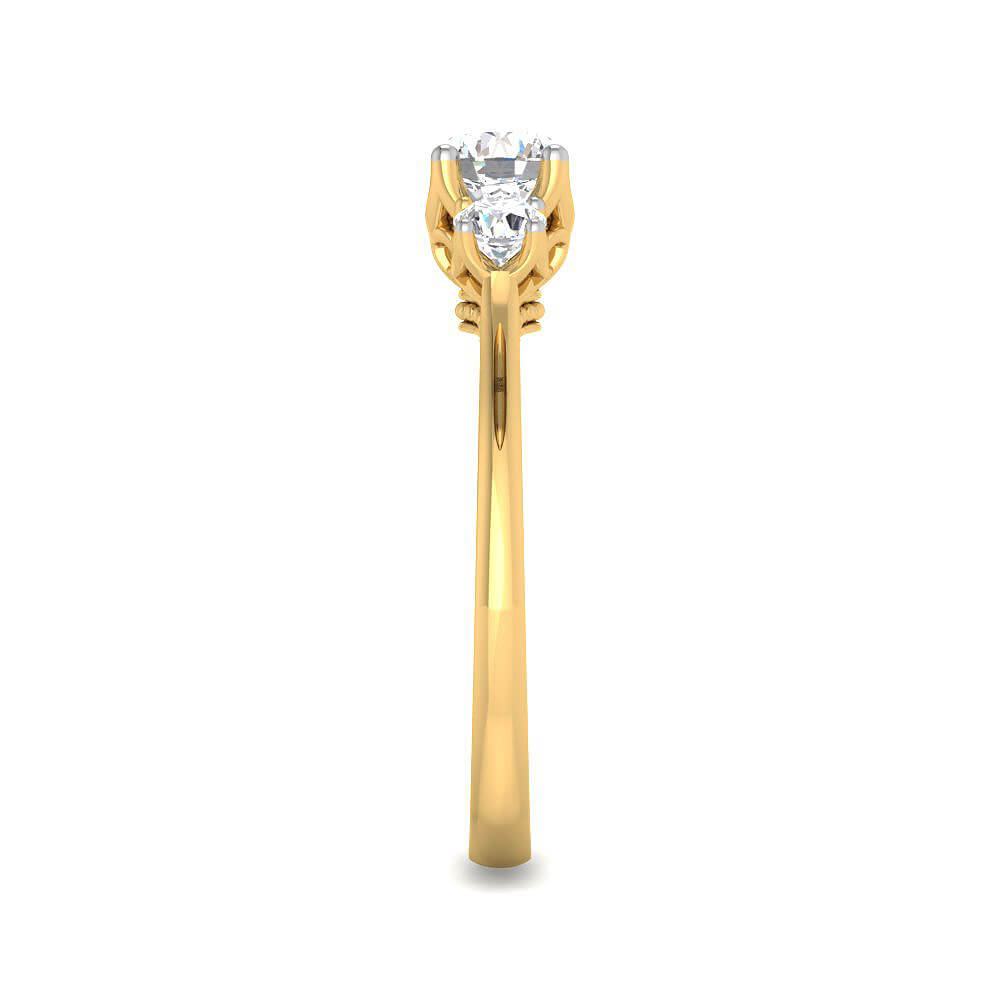 Opulent Grace Lab Grown Silver Diamond Ring For Women