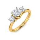 Enchanting Shine Lab Grown Silver Diamond Ring