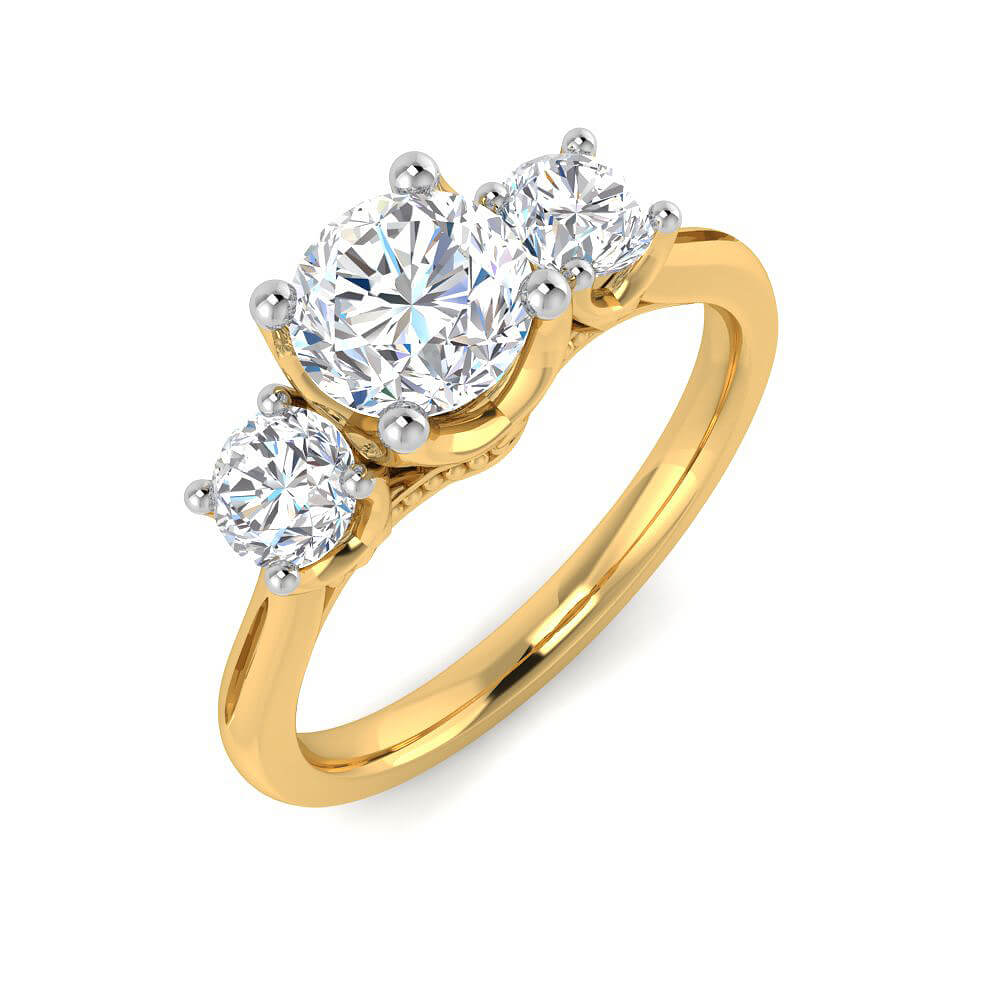 Mesmeric Shine Lab Grown Silver Diamond Ring For Women